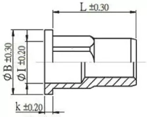 Flat head half hex body steel rivet nut