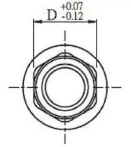 Flat head half hex body steel rivet nut